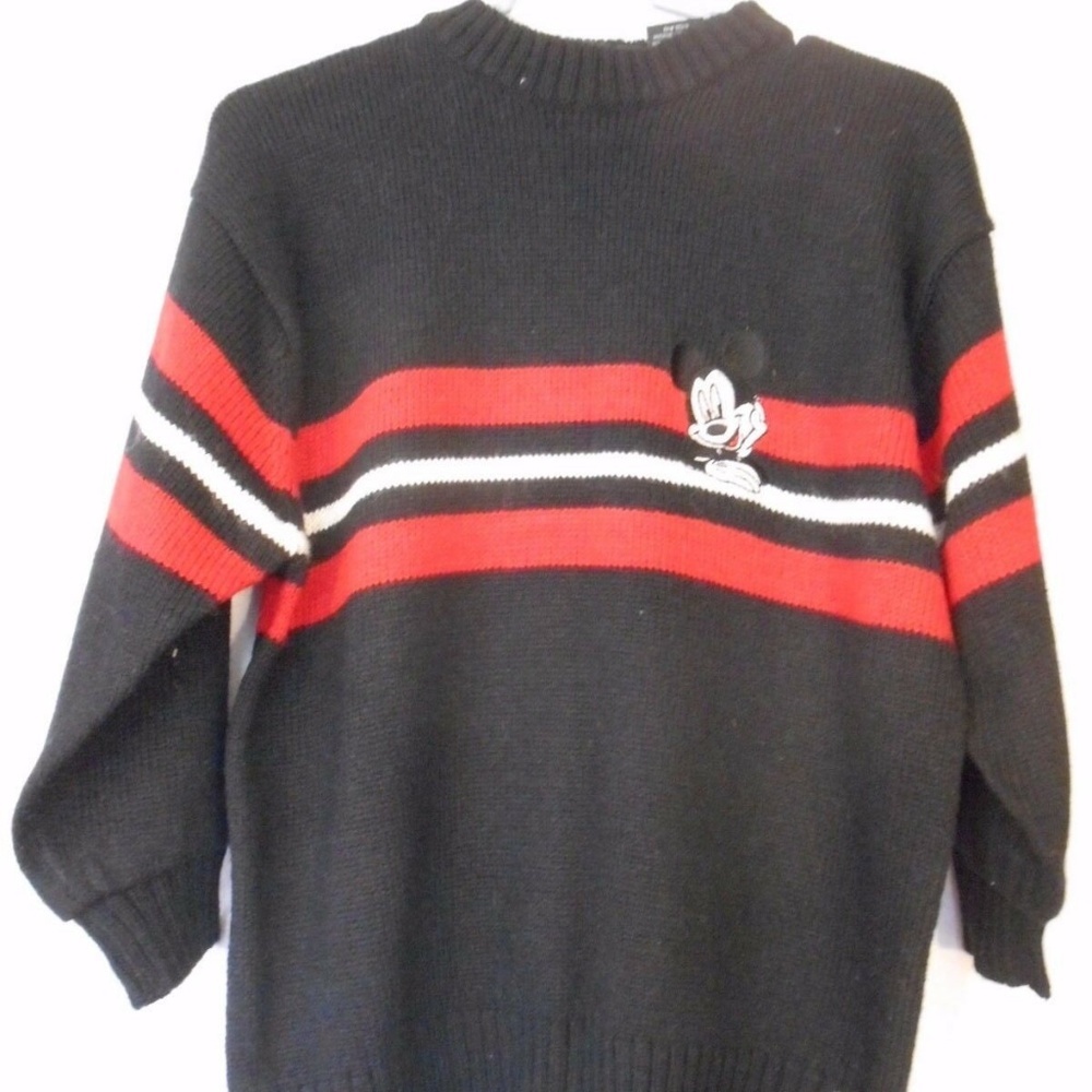 Disney Mickey Wool Blend Size M Sweater 3/4 sleeve
